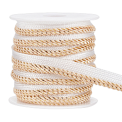 Золотистый Филигранная лента из полиэстера, тесьма для украшения домашнего текстиля, золотые, 3/8 дюйм (10 мм)