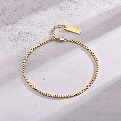 Золотой Браслеты-цепочки из нержавеющей стали для мужчин, золотые, 8-1/4 дюйм (21 см)