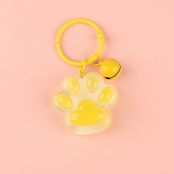 Золотистый Пластиковый кулон украшение, отпечаток лапы, золотые, площадь основания: 3.8x4см