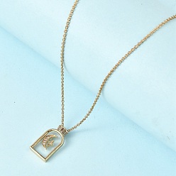 Золотой Ожерелья с подвесками из латунных страз в виде арки с луной и звездой, золотые, 17.72 дюйм (45 см)