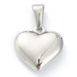Letter B 304 Stainless Steel Pendants, Heart with Black Letter, Stainless Steel Color, Letter.B, 16x16x4.5mm, Hole: 7x3mm