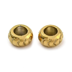 Золотой 304 из нержавеющей стали бусы, рондель, золотые, 4x2 мм, отверстие : 2 мм