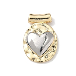 Сердце Религия латунные подвески, платиной и золотом, сердце, 17.5x11.5x3.3 мм, отверстие : 1.6 мм