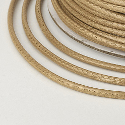 Wheat Eco-Friendly Korean Waxed Polyester Cord, Wheat, 2mm, about 90yards/roll(80m/roll)