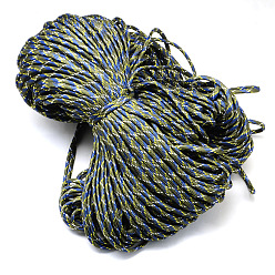 Темно-оливково-зеленый 7 внутренние сердечники веревки из полиэстера и спандекса, с узорами, для изготовления браслетов из веревки и шнурков для обуви, темно-оливковый зеленый, 4 мм, около 109.36 ярдов (100 м) / пачка, 420~500 г / пачка