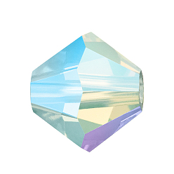 51000 20000 Chrysolite Opal AB 2x Хрустальные бусины preciosa®, чешский хрусталь, биконус(451 69 302 рондель), 51000 20000 хризолит опал ab 2x, 4 мм, отверстие : 0.8 мм