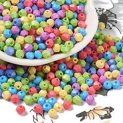 (52) Непрозрачная лаванда Выпечка расписных стеклянных бусин, двухконусные, разноцветные, 4.5x4 мм, отверстие : 1 мм, Около 5232 шт / фунт