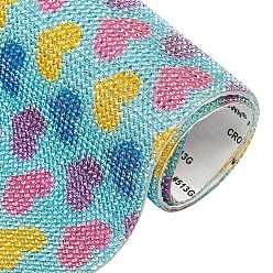 Разноцветный Стразы с узором в виде сердца (термоклей на спине), наклейки, горный хрусталь отделка, аксессуары для костюма, красочный, 24x20 см