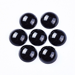 Черный Пластиковые глаза куклы, ремесленные глаза, для поделок, вязаные игрушки и чучела животных, полукруглый, чёрные, 11x5 мм