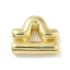 Весы Латунные бусины, без кадмия, без никеля и без свинца, двенадцать созвездий, реальный 18 k позолоченный, Весы, 16.5x19.5x5.5 мм, отверстие : 3.5x1.5 мм