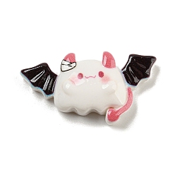 Bat Кабошоны из непрозрачной смолы на тему Хэллоуина, летучая мышь, 18x34x7.5 мм