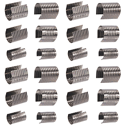 Черный Цвет Металла Железный шнур с кисточкой, колонка, металлический черный , 14~17x8.5~15.5 мм, 120 шт / комплект