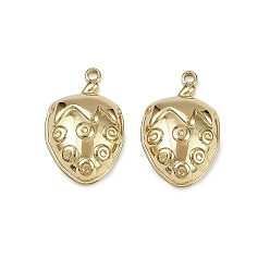 Золотой 304 подвески из нержавеющей стали, клубничное очарование, золотые, 21x13.5x4.5 мм, отверстие : 1.5 мм