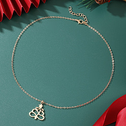 Золотой Подвеска в виде полой рождественской елки из цинкового сплава для женщин., золотые, 17.13 дюйм (43.5 см)