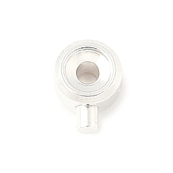 Серебро 925 бусины из стерлингового серебра, колонка, серебряные, 4x3x2 мм, отверстие : 0.9 мм