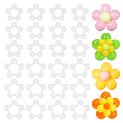 Прозрачный 300 шт. 2 стили пластиковые держатели для воздушных шаров в форме цветка, для украшения свадьбы своими руками на детскую вечеринку, день рождения, товары для вечеринки, прозрачные, 46~54x47.5~56x2 мм, 150 шт / стиль