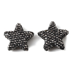 Реактивный Самолет Ручной полимерной глины шариков Rhinestone, звезда, струя, 24x25x9 мм, отверстие : 1 мм
