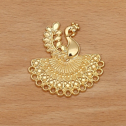 Золотой Звенья компонентов люстры из сплава павлина, золотые, 38x37 мм