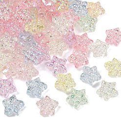 (52) Непрозрачная лаванда Уф-покрытие прозрачные акриловые бусины, радужный, звезда, разноцветные, 14.5x16x8 мм, отверстие : 2 мм