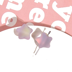 Pink Бусины из матовой смолы, для материалов для изготовления аксессуаров своими руками, два тона, звезда, розовые, 16x13 мм