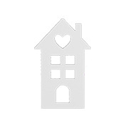 White DIY House with Heart Pattern Candle Silicone Molds, for Candle Making, White, 136x90x21mm