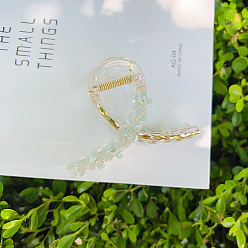 Аквамарин Цветочные пластиковые заколки для волос с когтями, аксессуары для волос для женщин и девочек, аквамарин, 83x60 мм