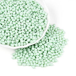 Аквамарин Выпечка краска стеклянные бусины, баррель, аквамарин, 4~4.5x3~3.5 мм, отверстие : 0.8~0.9 мм, Около 6080 шт / фунт