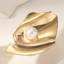 Самородки Старинные металлические перстни с жемчугом регулируемые для женщин, золотые, самородки