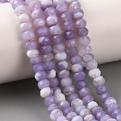 Аметист Нити бусин из натурального лавандового аметиста, граненые, рондель, 6~6.5x4~4.5 мм, отверстие : 0.8 мм, около 92~93 шт / нитка, 15.31''~15.47'' (38.9~39.3 см)
