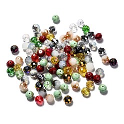 (52) Непрозрачная лаванда Граненые стеклянные бусы из гальки, разноцветные, 10x8 мм, отверстие : 1 мм, около 50 шт / упаковка