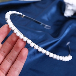 Говлит Резинки для волос из натурального говлита, металлический обруч для волос, для женщин девушек, 150x130x6 мм