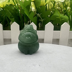 Зеленый Авантюрин Натуральный зеленый авантюрин скульптурные украшения, для украшения стола домашнего офиса, морской туман, 30~40 мм