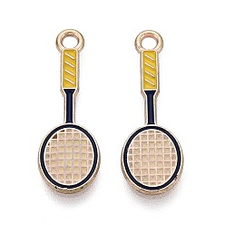 пшеница Подвески из сплава и эмали, подвески для бадминтонных ракеток, золотые, цвет пшеницы, 25x8.5x1 мм, отверстие : 2 мм