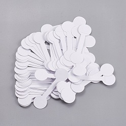 Белый Круглая наклейка наклейка с самоклеющейся бумагой, кольцевые ценники, белые, 5x1.4x0.03 см