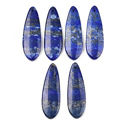 Teardrop Природный лазурит подвески, подходящие подвески, слезинки, 40~41x13~13.5x4~4.5 мм, отверстие : 1.2 мм