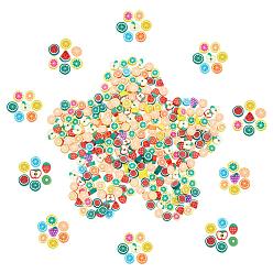 Mixed Color 300pcs Handmade Polymer Clay Cabochons, Polymer Clay Slices for Resin Crafts & DIY Projects, Fruit, Mixed Color, 9x7x4mm, 100pcs/bag, 3bags/set