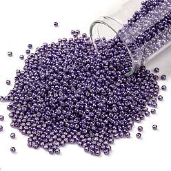 (567F) Purple Galvanized Matte TOHO Round Seed Beads, Japanese Seed Beads, Frosted, (567F) Purple Galvanized Matte, 11/0, 2.2mm, Hole: 0.8mm, about 5555pcs/50g