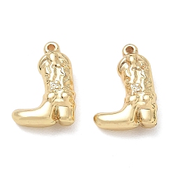 Golden 304 Stainless Steel Pendants, Cowboy Boot Charms, Long-Lasting Plated, Golden, 18x12.5x5.5mm, Hole: 1.4mm