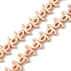 Rose Gold Plated Electroplated Synthetic Non-Magnetic Hematite Beads Strands, Symbol, Rose Gold Plated, 5.7x7.7x2.5mm, Hole: 0.9mm, about 74pcs/strand, 15.98''(40.6cm)