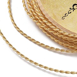 Настоящее золото 14K 2-слойная медная проволока, витых круглых, реальный 14 k позолоченный, 1.5 мм, около 11.48 футов (3.5 м) / рулон