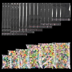 Прозрачный 300 шт. 6 стили целлофановые пакеты с самоклеящейся основой из opp-материала, прямоугольные, прозрачные, 9~17x5~10 см, 50 шт / стиль