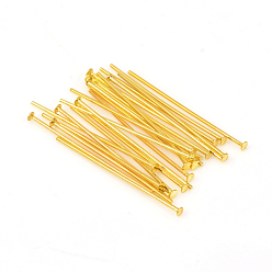 Золотой 304 Штифты с плоской головкой из нержавеющей стали, золотые, 22x0.6 мм, Руководитель: 1.4 mm