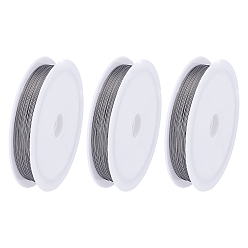 Темно-Серый Сделай сам выводы из ювелирной нити, нержавеющая сталь с нейлоновым покрытием, темно-серый, 0.38 мм, около 164.04 футов (50 м) / рулон