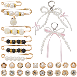 (52) Непрозрачная лаванда Подвески из сплава, бархата и полиэстера и брошь в виде английской булавки из сплава, килт булавка для утяжки талии брюки женские, разноцветные, 130~150 мм