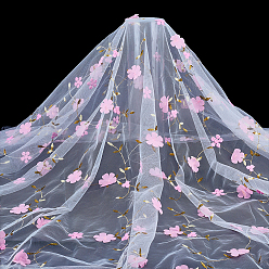 Фиолетовый 2 ярды ткани, аксессуары для одежды для свадебного платья, цветочным узором, фиолетовые, 1300~1660x0.1 мм