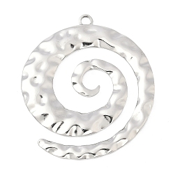 Нержавеющая Сталь Цвет 304 подвески из нержавеющей стали, вихревые, цвет нержавеющей стали, 47.5x41x2.5 мм, отверстие : 3 мм