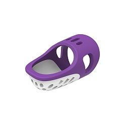 Blue Violet Silicone Rings, Thimble Rings, Knitting Sewing Tool, Blue Violet, 30.6x23x18.5mm