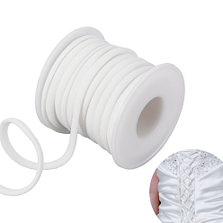 Белый 10m нейлоновые эластичные шнуры, плоский, белые, 2x5 мм, около 10.94 ярдов (10 м) / комплект