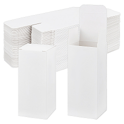 Белый Бумажные коробки для хранения подарков, Картонные коробки для упаковки флаконов с эфирными маслами, прямоугольные, белые, 5x5x12 см