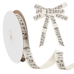 Желтая Старая Ткань  Полиэстеровый шнур для музыкальных нот, плетеная веревка, для настенного крепления, ремесла, Подарочная упаковка, плоский, старое кружево, 15 мм, около 21.87 ярдов (20 м) / рулон